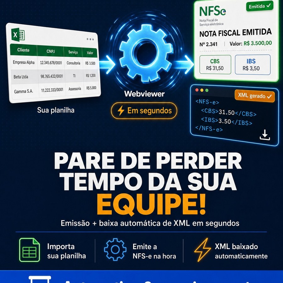 Sua equipe ainda emite NFS-e uma por uma, na mão?